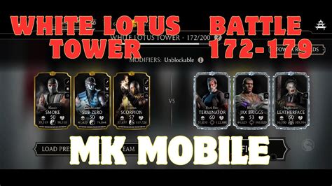 White Lotus Tower Battle 172 179 Rewards MK Mobile Mortalkombat