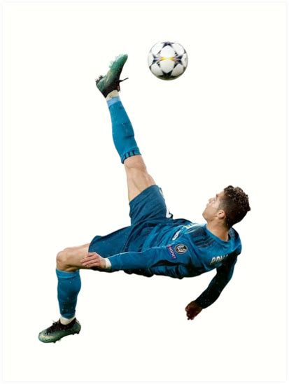 Cristiano Ronaldo Bicycle Kick Art Prints By Fiveteeshirt Redbubble