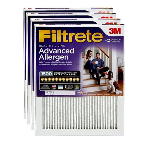 Filtrete 20x22x1, Healthy Living Advanced Allergen Reduction HVAC ...