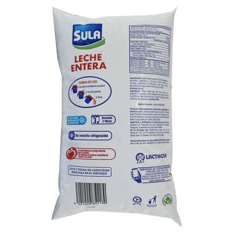 Comprar Leche Entera Sula Bolsa 946 Ml Walmart Salvador