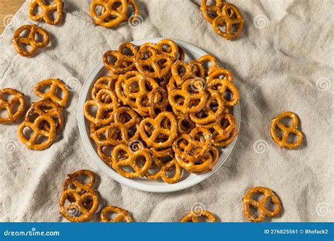 Crunchy Organic Hard Pretzel Crackers Stock Image Image Of Homemade Bakery 276825561