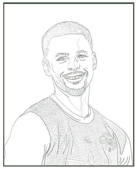 A Black And White Drawing Of A Man Smiling