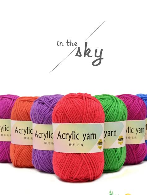 Hand Making Crochet Acrylic Yarn - Buy Acrylic Yarn Blended Yarn Knitting Blend Yarn Wool Nylon ...