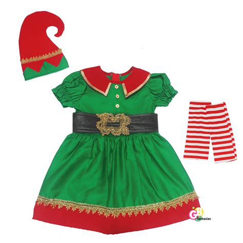 Fantasia Duende Natalino Vestido Infantil Elo