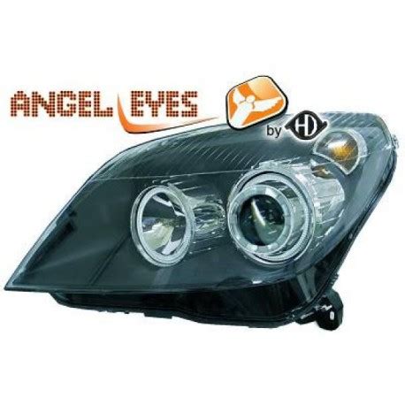 SET DE DEUX PHARES AVANT ANGEL EYES OPEL ASTRA H 04 09 H7 H7 FOND