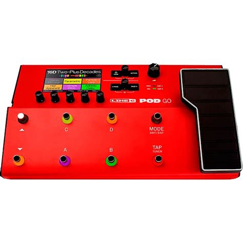 Line 6 POD Go Limited-Edition Guitar Multi-Effects Processor Red | Guitar Center