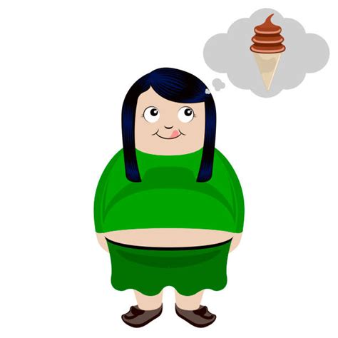 Happy Cute Fat Kid Ice Cream Clip Art Illustrations Royalty Free