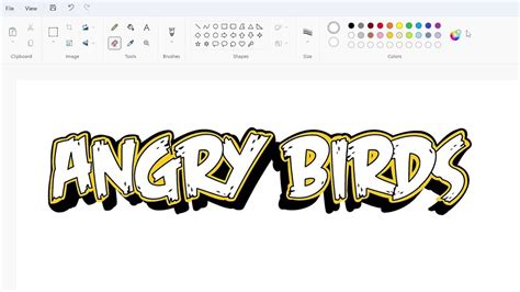 How To Draw The Angry Birds Logo Using Ms Paint How To Draw On Your