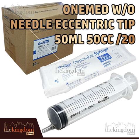 Jual Onemed Disposable Syringe Without Eccentric Tip 50ml 50cc 20 Box