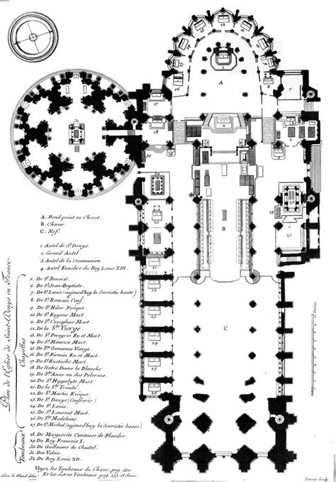 Gothic Churches & Cathedrals - Floor Plans, Drawings & Paintings: a ...