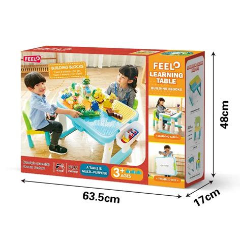 خرید میز بلوک سازی 3 در 1 فیلو 55 تکه FEELO- پیکوتویز