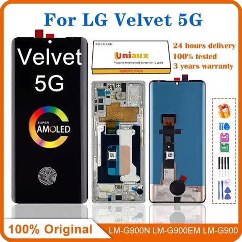 6 8 Original AMOLED For LG G9 ThinQ 5G Velvet 5G LCD Display Touch