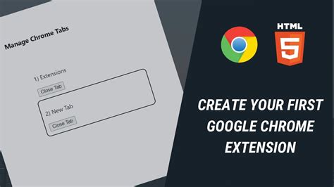 Create Your First Chrome Extension Manage Chrome Tabs Extension Youtube