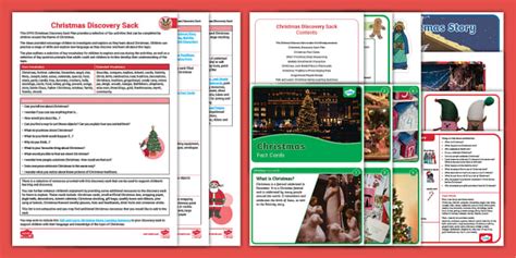 Eyfs Christmas Discovery Sack Plan And Resource Pack