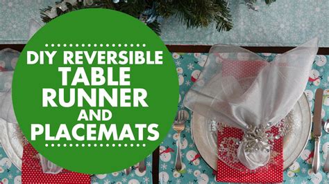 Diy Reversible Table Runner And Placemats Youtube