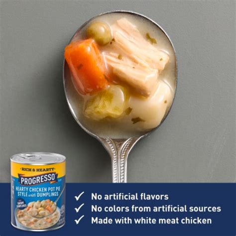 Progresso Hearty Chicken Pot Pie Style With Dumplings Canned Soup 18 5 Oz King Soopers