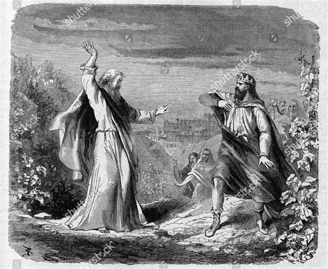 Religion Holy Bible Elijah Meets Ahab Editorial Stock Photo Stock