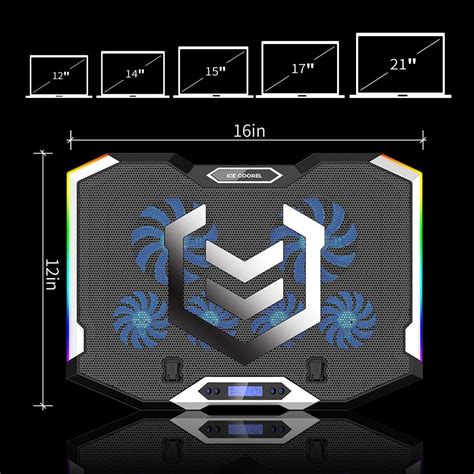 Ice Coorel Gaming Laptop Cooling Pad Inch Rgb Laptop Cooler