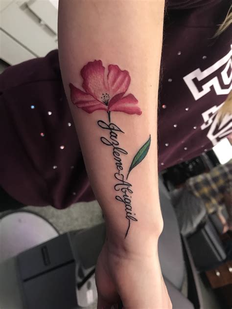 Flower Tattoos With Names - Forearm Tattoo Ideas