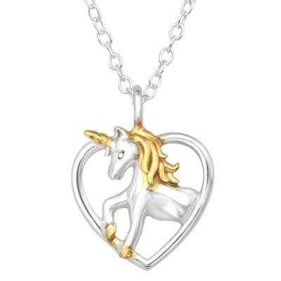 Collier licorne doré pour petite fille en argent 925 MON BIJOU MATY