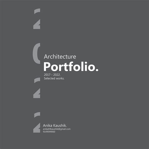 Architectural Portfolio By Anikakaushik Issuu