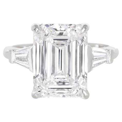 GIA Certified 6 Carat G Color VS Clarity Emerald Cut Diamond 18k White