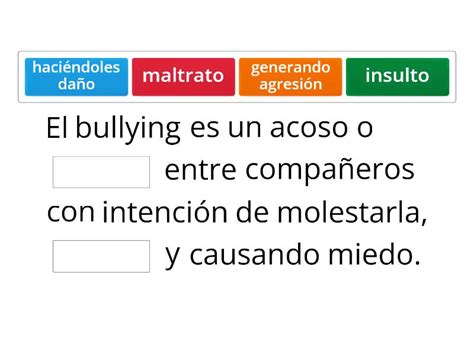 Basta De Bullying No Te Quedes Callado Missing Word