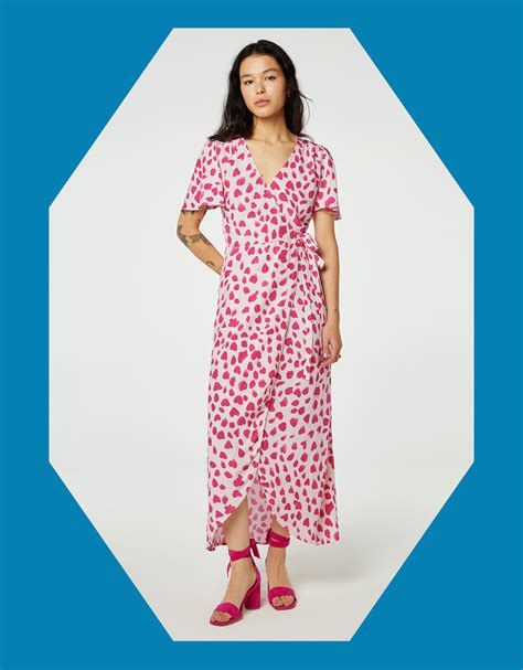 Fabienne Chapot Print Wrap Dress Pink