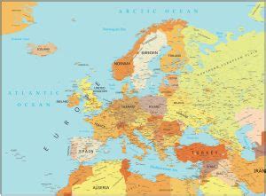 High Resolution Europe Map - GIS Geography