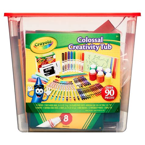 Crayola Creativity Art & Craft Set - 90 Pcs Activity Kit in Bucket for ...