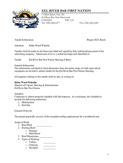 Fillable Online Eel River Bar First Nation Fisheries Fax Email Print