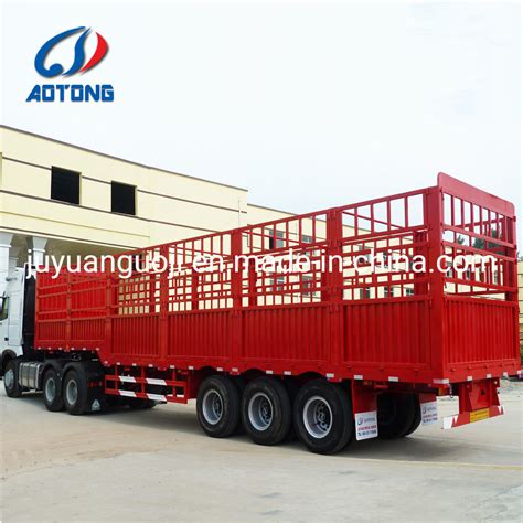 Fence Livestock Transport Semi Trailer Bulk Cargo Carrier Semi Truck