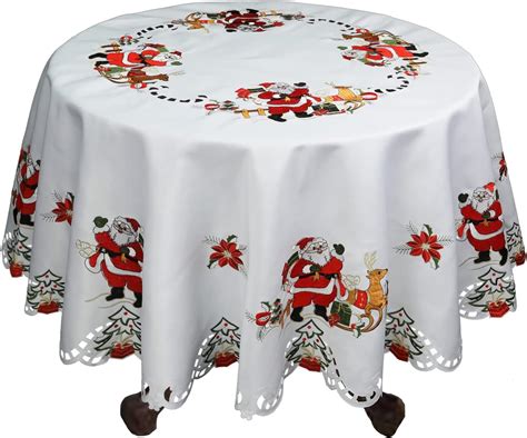 Amazon Creative Linens Holiday Christmas Tablecloth Round With