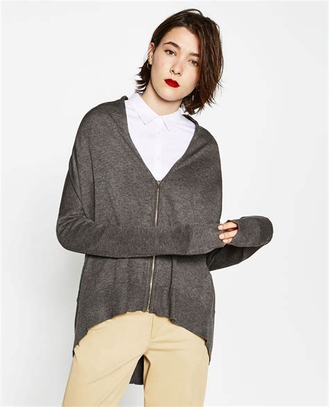 KNIT CARDIGAN WITH ZIP Cardigans KNITWEAR WOMAN ZARA United States