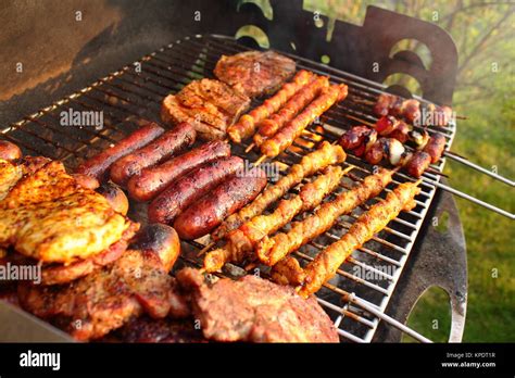 grilling typical german Stock Photo - Alamy