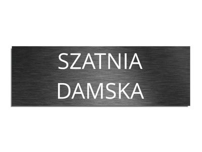 Tabliczka Na Drzwi Szatnia Damska X Cm Antracyt