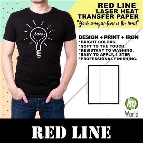 Red Line Heat Transfer Paper Laser Printer Dark Garments Hgworld