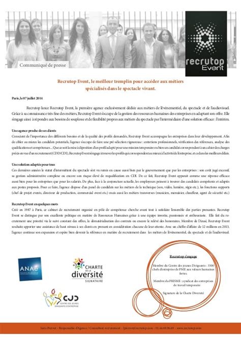 Communiqué De Presse Recrutop Event