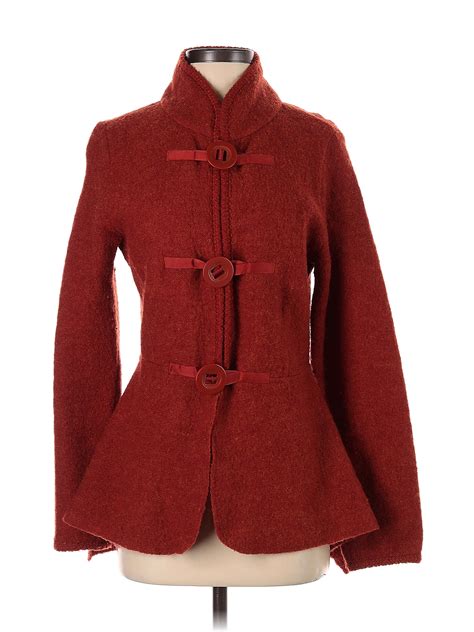 Cynthia Rowley Tjx 100 Wool Solid Red Cardigan Size S 64 Off Thredup