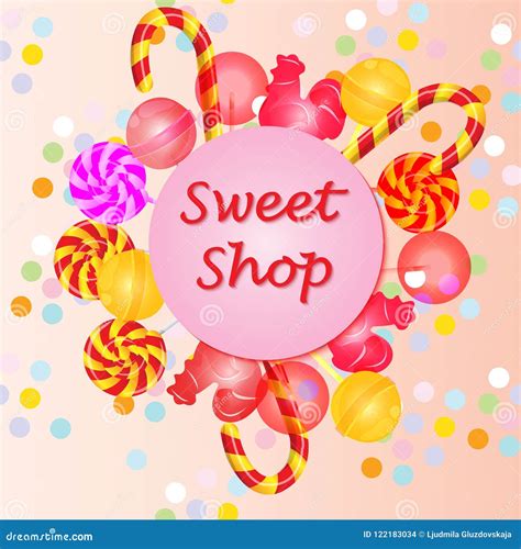 Sweet Shop Logo Label Or Emblem For Your Design Vector Illustration