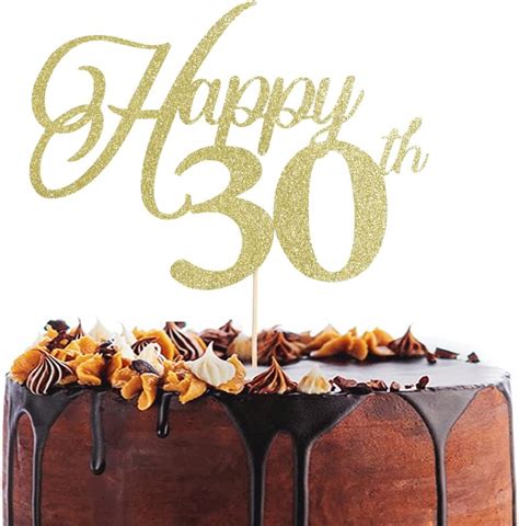 Gold Happy 30th Birthday Cake Topper Pour Femme Et Maroc Ubuy