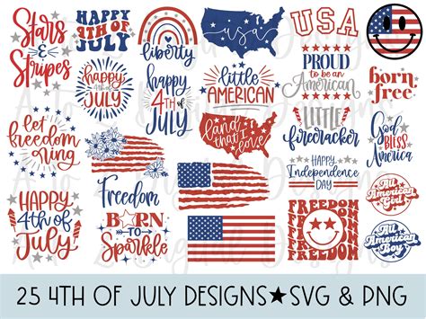 Th Of July Svg Bundle Fourth Of July Svg Usa Svg America Etsy Canada