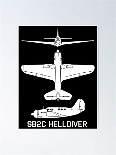 Sb2c Helldiver American Ww2 Dive Bomber Plane Cutout Silhouettes T