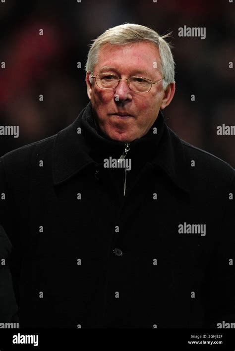 Sir Alex Ferguson Manager Of Manchester United During Uefa Champions League Group B Match