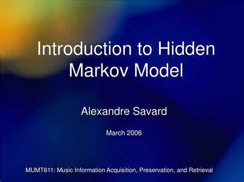 Ppt Introduction To Hidden Markov Model Powerpoint Presentation Free Download Id9315740