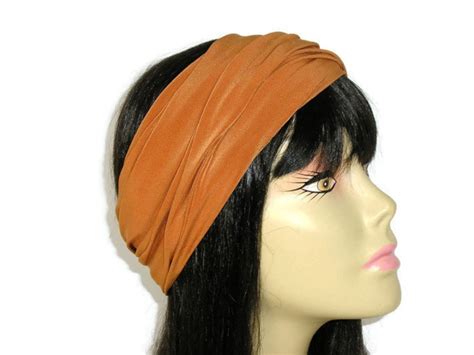 Rust Head Wrap Burnt Orange Lycra Headwrap Rust Fitness Etsy