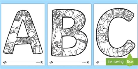 Mindful Animal Letters | Colouring Resources | Twinkl