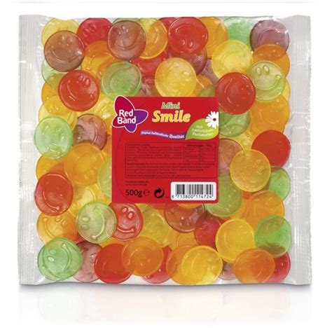 Kjøp Red Band Mini Smile 500g hos Coopers Candy Godteri på nett