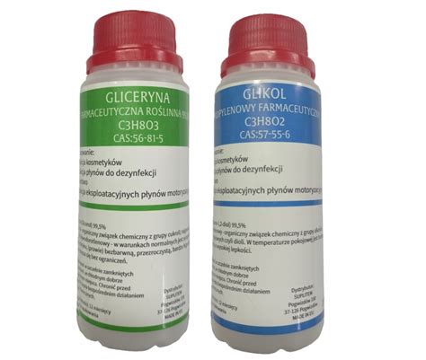 GLICERYNA ROŚLINNA GLIKOL PROPYLENOWY 200ML ZESTAW 13535053134 Allegro pl