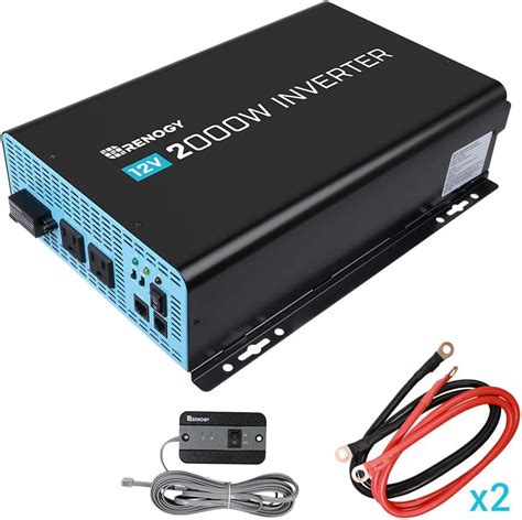 Renogy 2000w Power Inverter 12vdc To 120vac Pure Sine Wave With Special Led Indicators Amazon